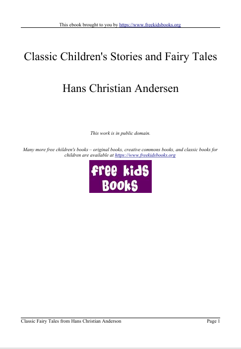 Classic Children's Stories and Fairy Tales (, Hans Christian Andersen)